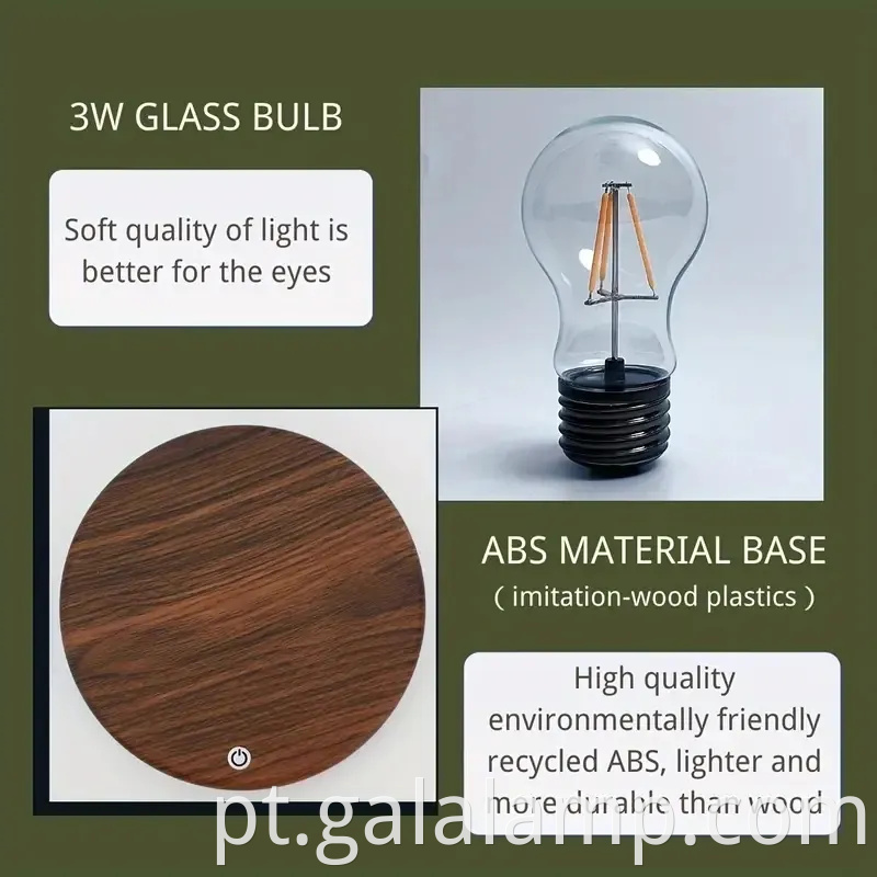 Levitando lâmpada de lâmpada com tecnologia sem fio